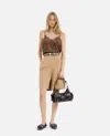 The Kooples Womens Leopard-print Sleeveless Silk Top In Leopard