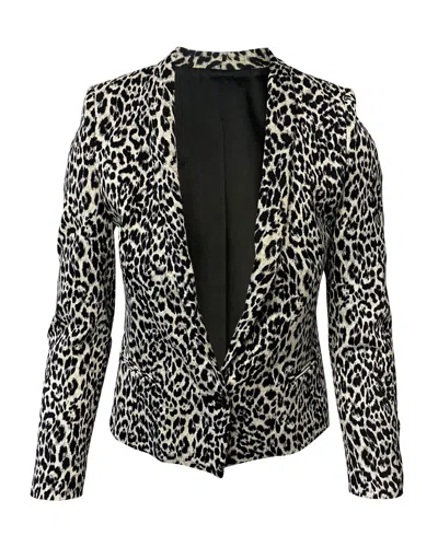 The Kooples Leopard Print Trouser Suit Set In Multicolor Cotton