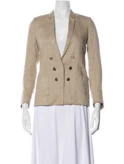 Pre-owned The Kooples Linen Blazer In Gray