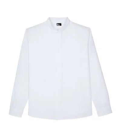 The Kooples Linen-cotton Shirt In White