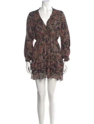 Pre-owned The Kooples Linen Mini Dress In Brown