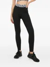 The Kooples Logo-band Leggings In Black