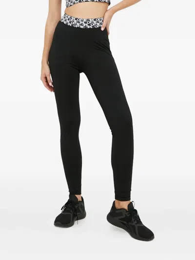 The Kooples Logo-band Leggings In Black