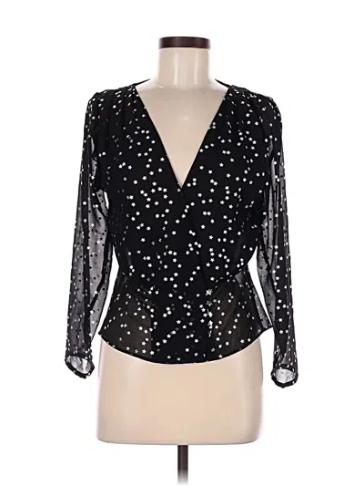 Pre-owned The Kooples Long Sleeve Blouse In Black
