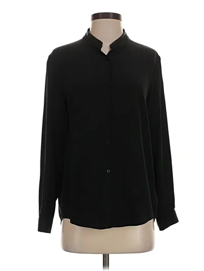 Pre-owned The Kooples Long Sleeve Blouse In Black