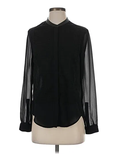 Pre-owned The Kooples Long Sleeve Blouse In Black