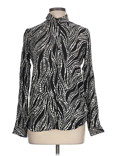 Pre-owned The Kooples Long Sleeve Blouse In Black