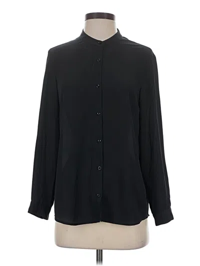 Pre-owned The Kooples Long Sleeve Blouse In Black