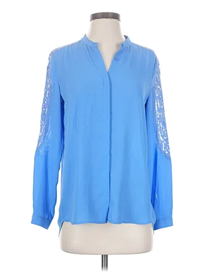 Pre-owned The Kooples Long Sleeve Blouse In Blue