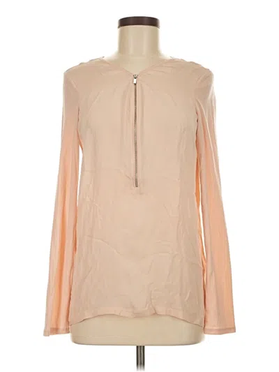 Pre-owned The Kooples Long Sleeve Blouse In Brown