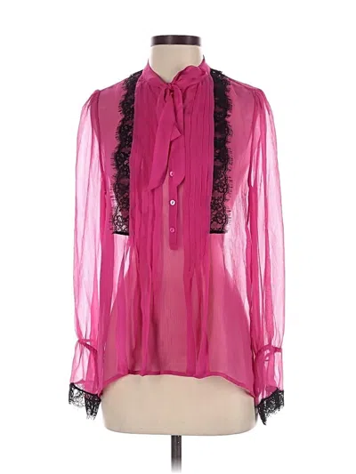 Pre-owned The Kooples Long Sleeve Blouse In Pink