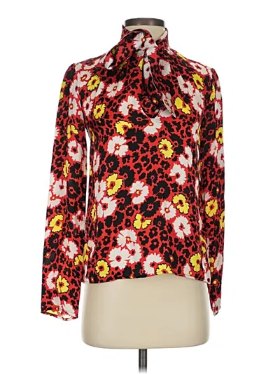 Pre-owned The Kooples Long Sleeve Blouse In Red