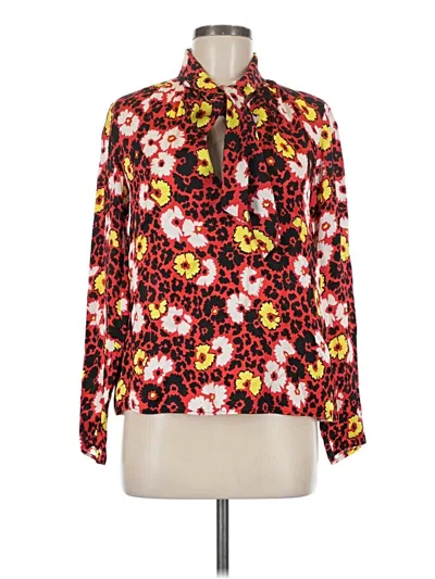 Pre-owned The Kooples Long Sleeve Blouse In Red