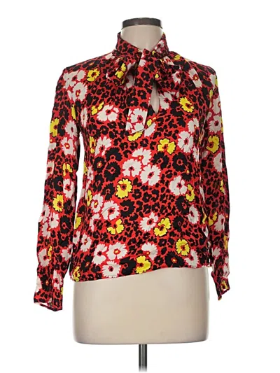 Pre-owned The Kooples Long Sleeve Blouse In Red