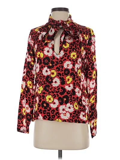 Pre-owned The Kooples Long Sleeve Blouse In Red