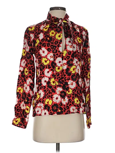Pre-owned The Kooples Long Sleeve Blouse In Red
