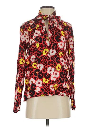 Pre-owned The Kooples Long Sleeve Blouse In Red