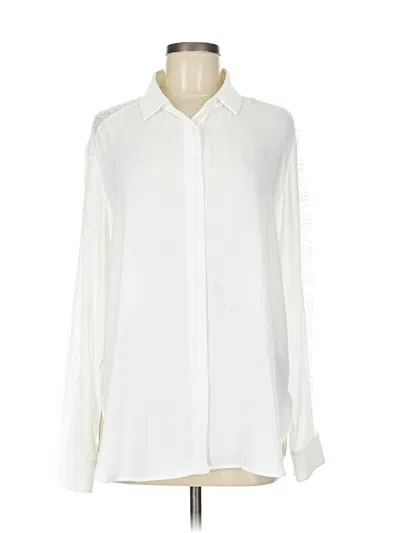Pre-owned The Kooples Long Sleeve Blouse In White