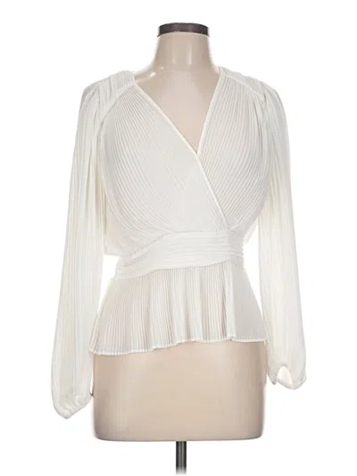 Pre-owned The Kooples Long Sleeve Blouse In White