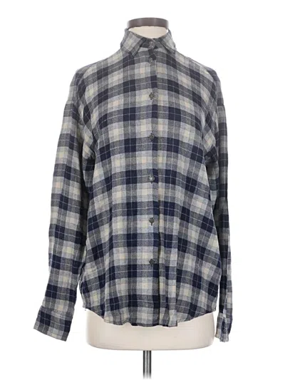Pre-owned The Kooples Long Sleeve Button Down Shirt In Gray
