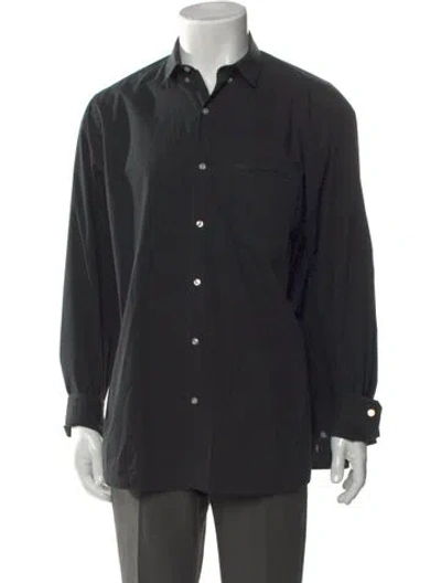 Pre-owned The Kooples Long Sleeve Dress Shirt In Black