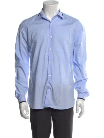 Pre-owned The Kooples Long Sleeve Dress Shirt In Blue