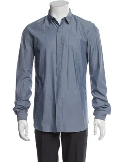Pre-owned The Kooples Long Sleeve Dress Shirt In Blue