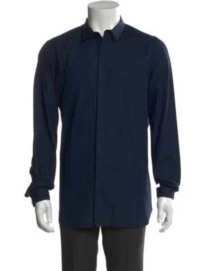 Pre-owned The Kooples Long Sleeve Dress Shirt In Blue