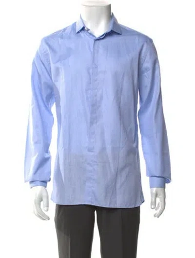 Pre-owned The Kooples Long Sleeve Dress Shirt In Blue
