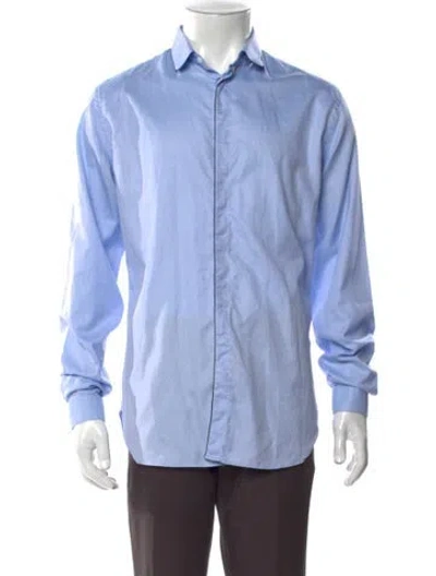 Pre-owned The Kooples Long Sleeve Dress Shirt In Blue