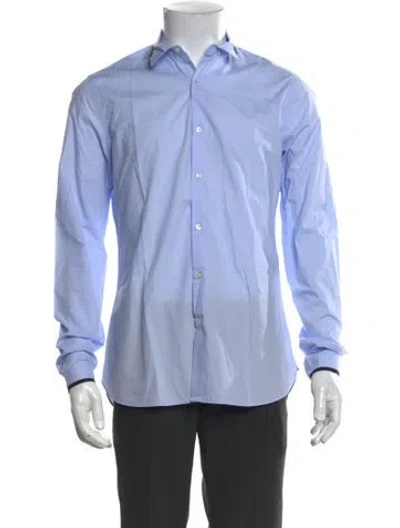 Pre-owned The Kooples Long Sleeve Dress Shirt In Blue