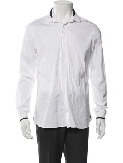 Pre-owned The Kooples Long Sleeve Dress Shirt In Neutral