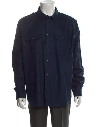 Pre-owned The Kooples Long Sleeve Dress Shirt W/ Tags In Blue