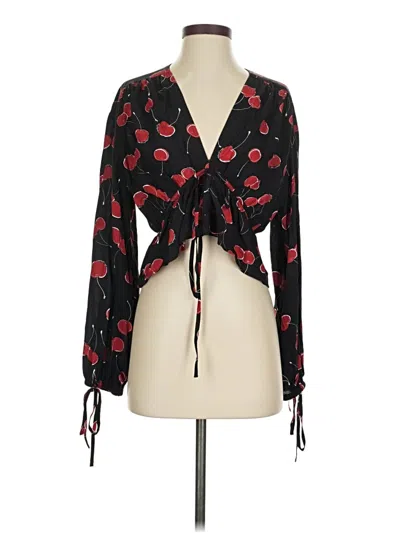 Pre-owned The Kooples Long Sleeve T-shirt In Black