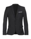 The Kooples Man Blazer Black Size 36 Wool, Cotton In Black