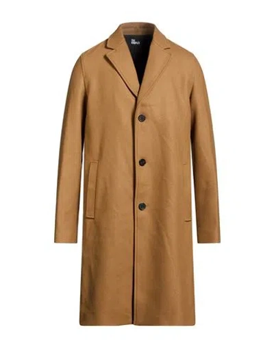 The Kooples Man Coat Camel Size 38 Wool, Polyamide In Brown