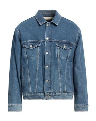 The Kooples Man Denim Outerwear Blue Size Xl Cotton