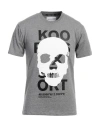 The Kooples Man T-shirt Grey Size Xs Cotton, Polyester In Grey