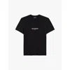 The Kooples Mens Black Logo-print Short-sleeve Cotton T-shirt In Black