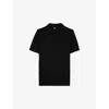 THE KOOPLES THE KOOPLES MENS BLACK OPEN-NECK SHORT-SLEEVE KNITTED POLO