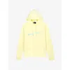 THE KOOPLES THE KOOPLES MEN'S BRIGHT YELLOW SLOGAN-PRINT RELAXED-FIT COTTON HOODY