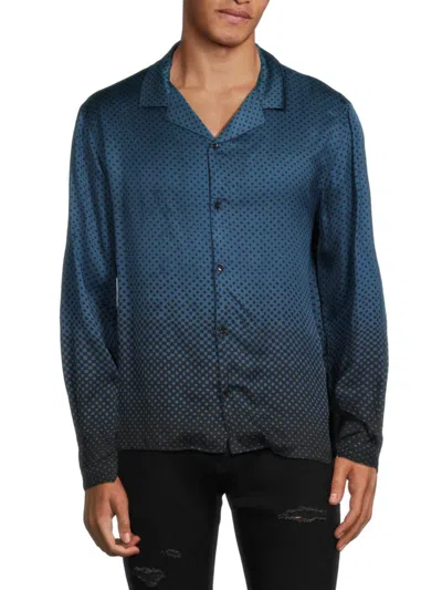The Kooples Men's Dot Print Shirt In Blue