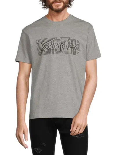 The Kooples Men's Logo Tee In Grey