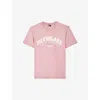 THE KOOPLES THE KOOPLES MEN'S PINK WOOD 'SILVERLAKE' AND LOGO-PRINT COTTON-JERSEY T-SHIRT