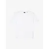 THE KOOPLES THE KOOPLES MEN'S WHITE LOGO-EMBROIDERED RELAXED-FIT COTTON T-SHIRT