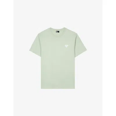 The Kooples Mens  Logo-print Short-sleeve Cotton T-shirt