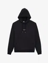 The Kooples Embroidered-logo Hoodie In Bla01 (black)