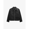 The Kooples Mens Black Four-pocket Zip-up Leather Jacket In Black