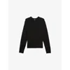 The Kooples Mens  Crewneck Knitted Jumper In Black Stone