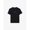 The Kooples Cotton Graphic-logo T-shirt In Black Washed
